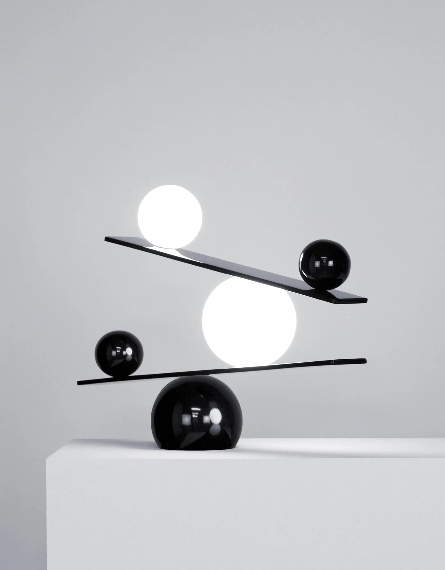 Lampe de table Balance, Black, v1 Oblure
