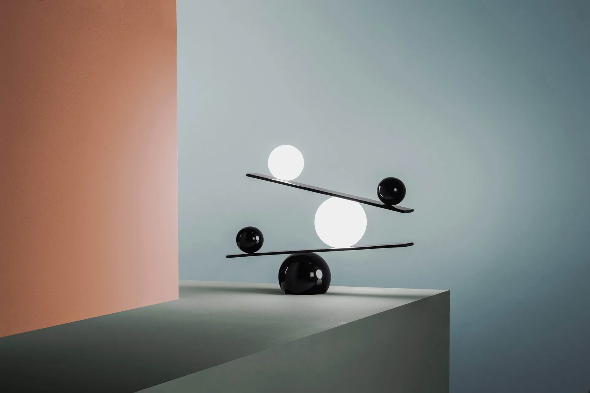 Lampe de table Balance, Black, v1 Oblure