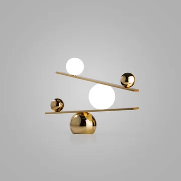 Lampe de table Balance - Brass, v1 - Oblure