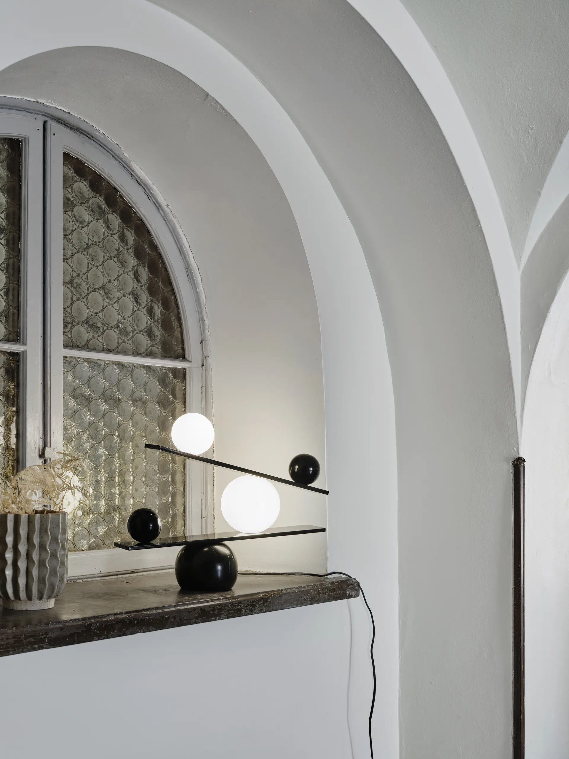 Lampe de table Balance, Noir Oblure