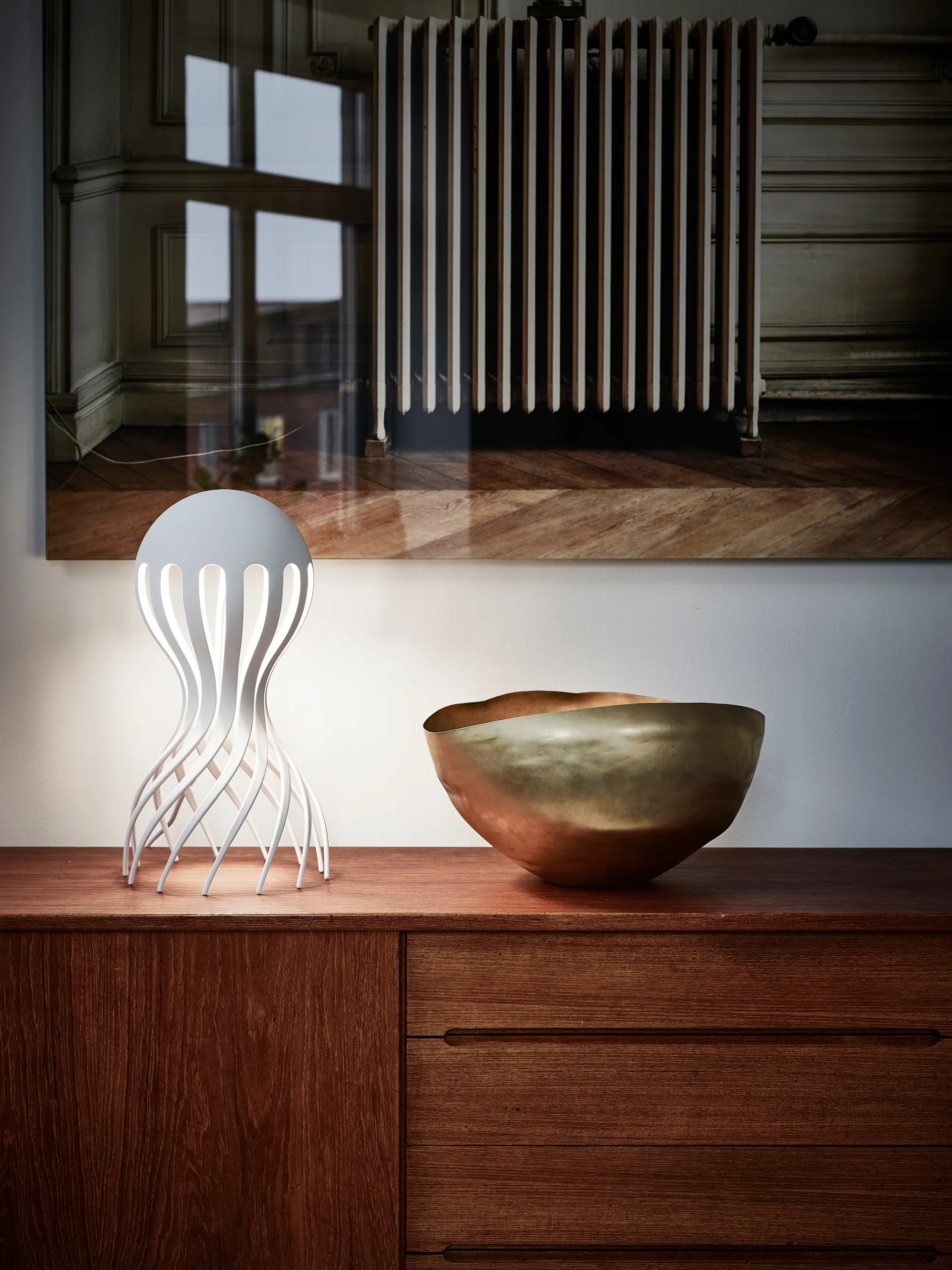 Lampe de table Cirrata 44,4 cm, Blanc Oblure