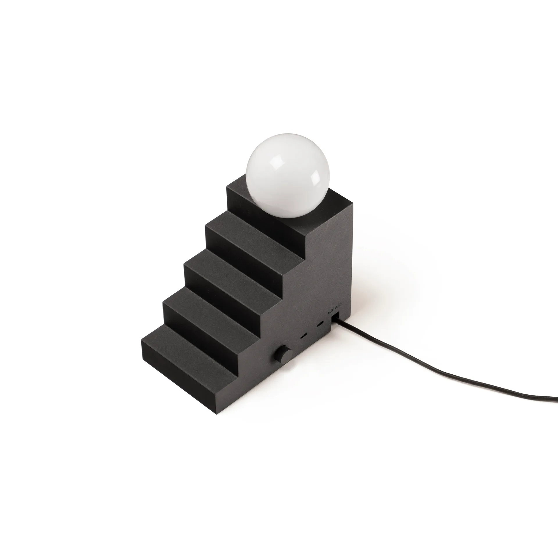 Lampe de table Stair, Velours noir Oblure