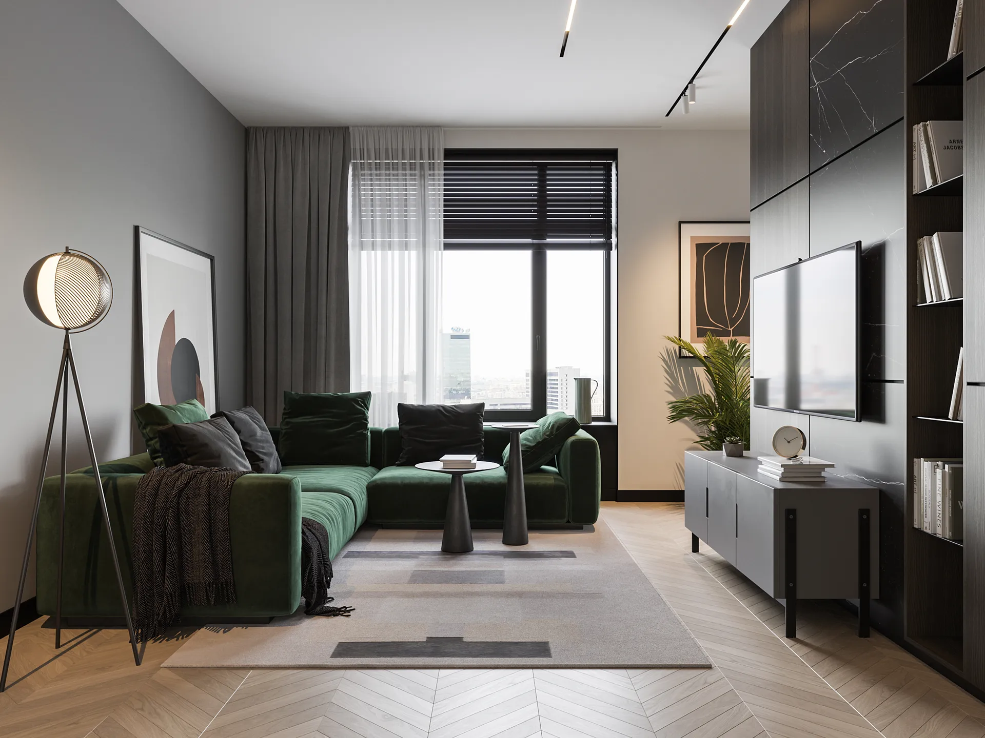 Lampe sur Pied Mondo 153 cm, Noir Oblure