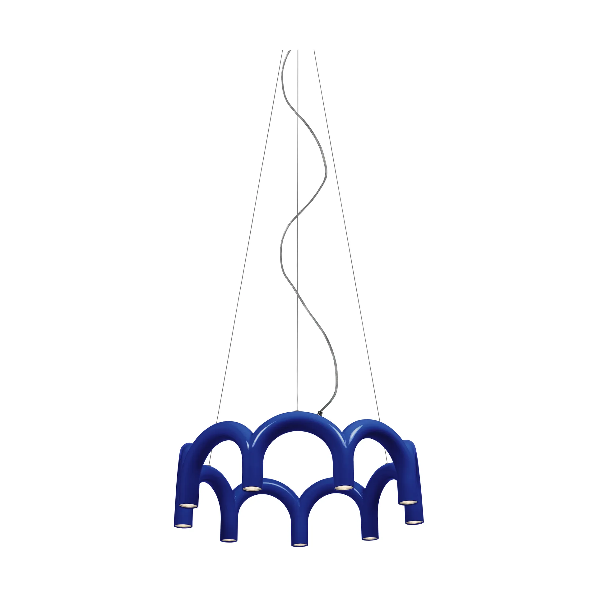 Pendule Arch circle Ø76 cm, Bleu Oblure