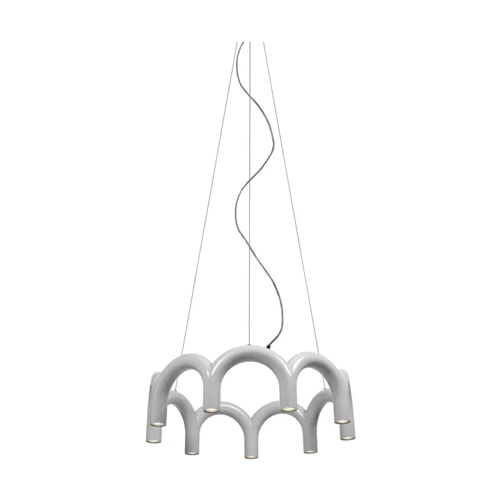 Pendule Arch circle - Blanc, Ø76 cm - Oblure