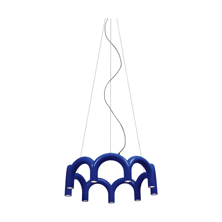 Pendule Arch circle - Bleu, Ø76 cm - Oblure