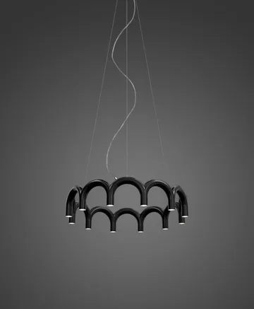 Suspension Arch Circle - Black, Ø98 cm - Oblure