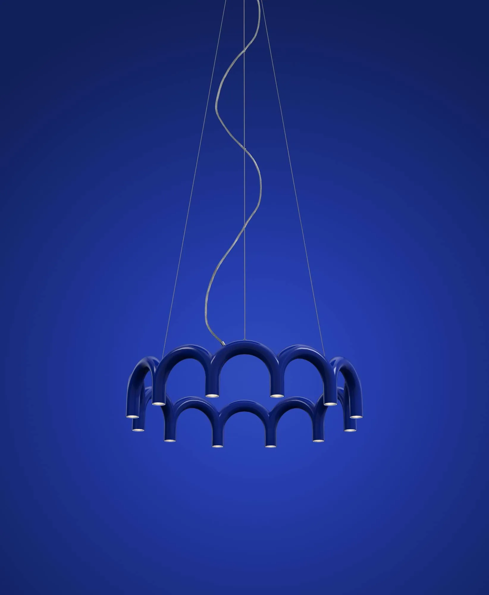 Suspension Arch Circle, Blue, Ø98 cm Oblure