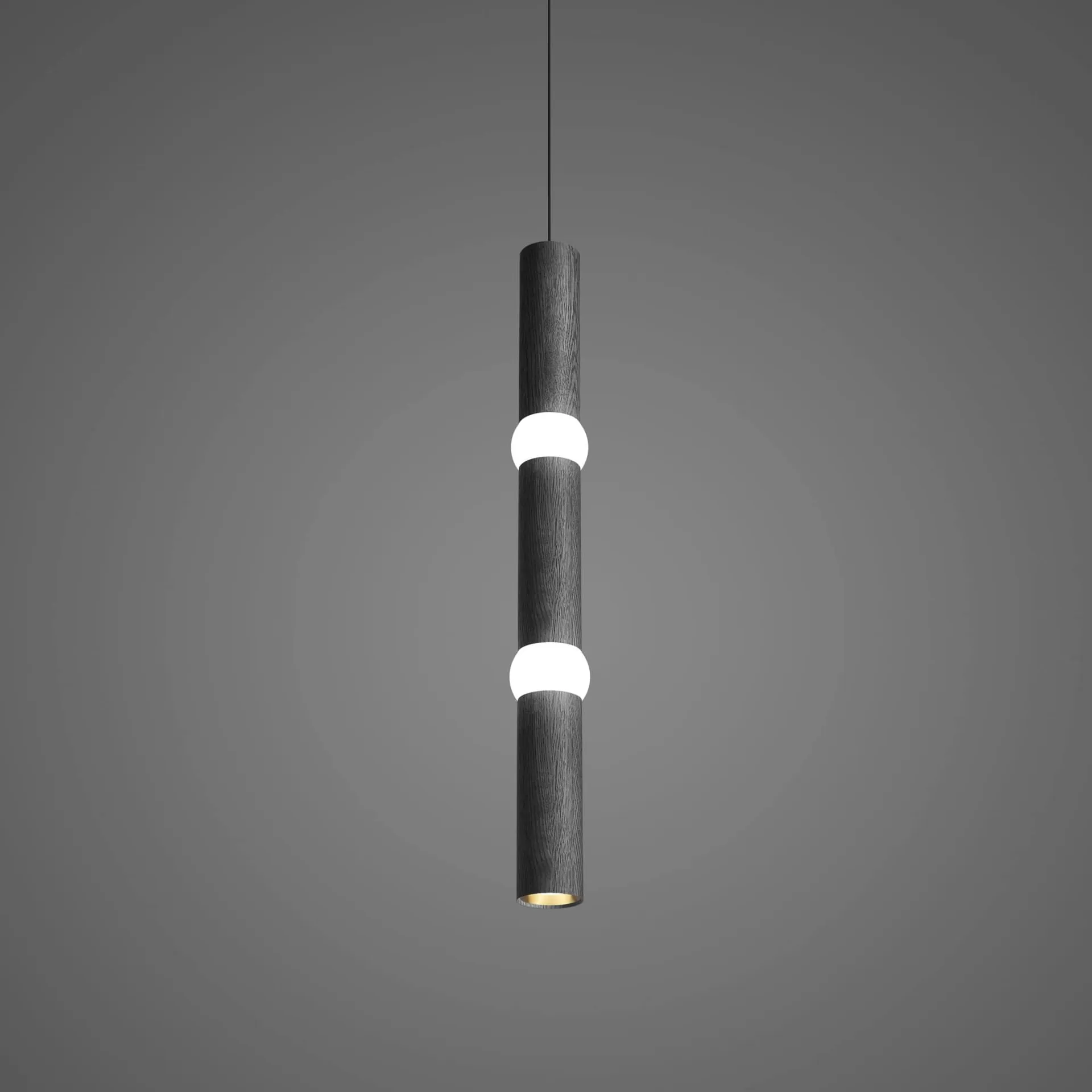 Suspension Lightbone, Large 83,6 cm, black oak Oblure