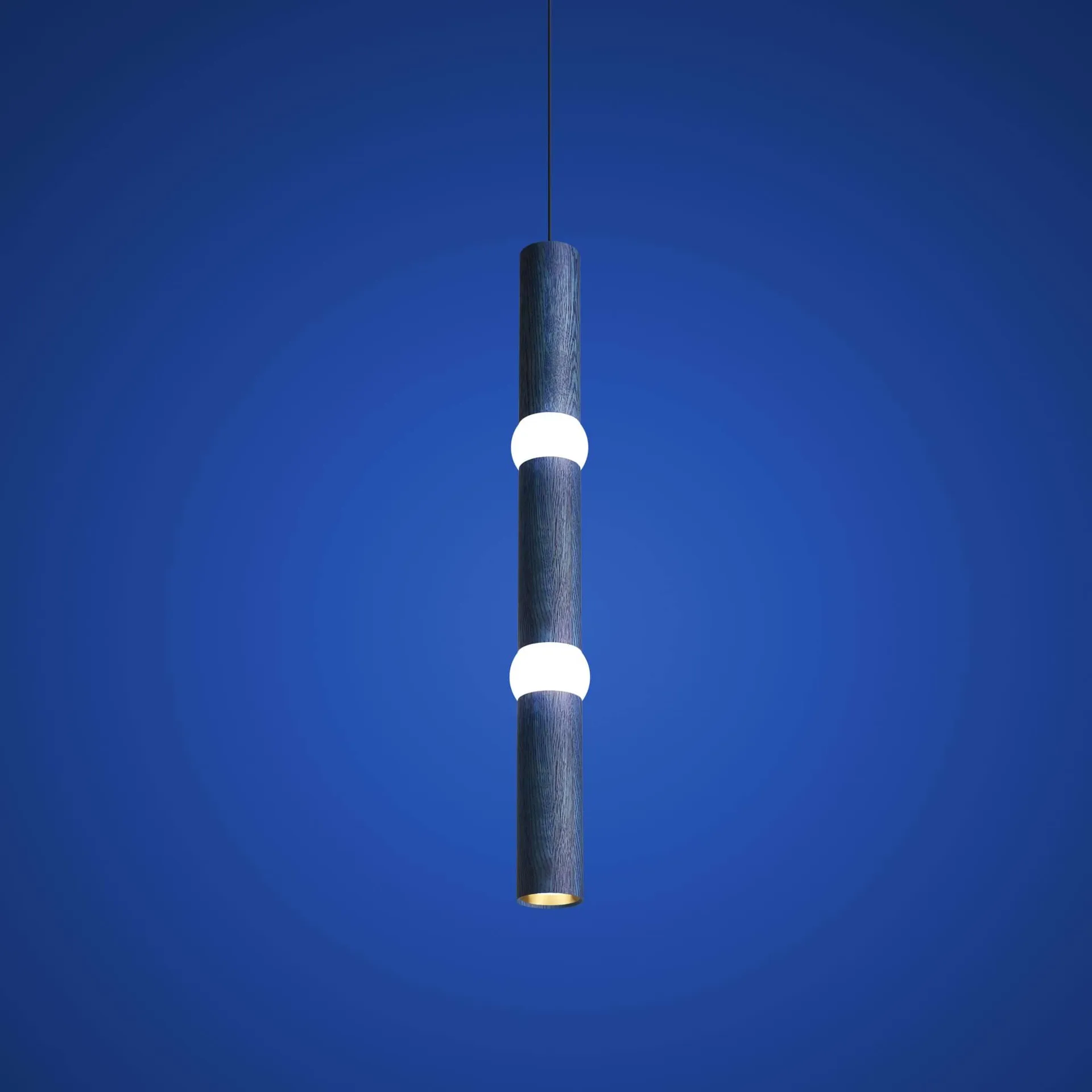 Suspension Lightbone, Large 83,6 cm, blue oak Oblure