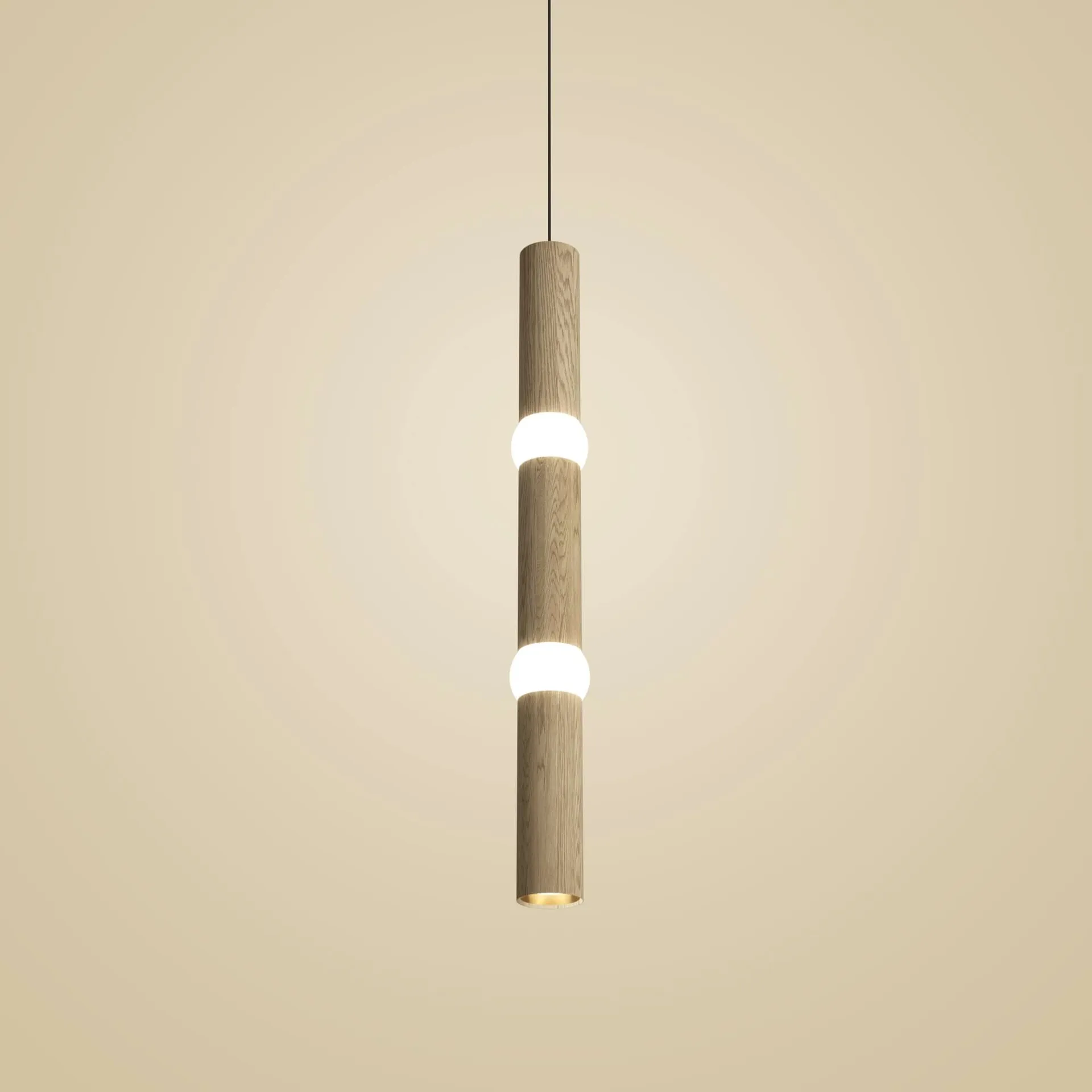 Suspension Lightbone, Large 83,6 cm, natural oak Oblure