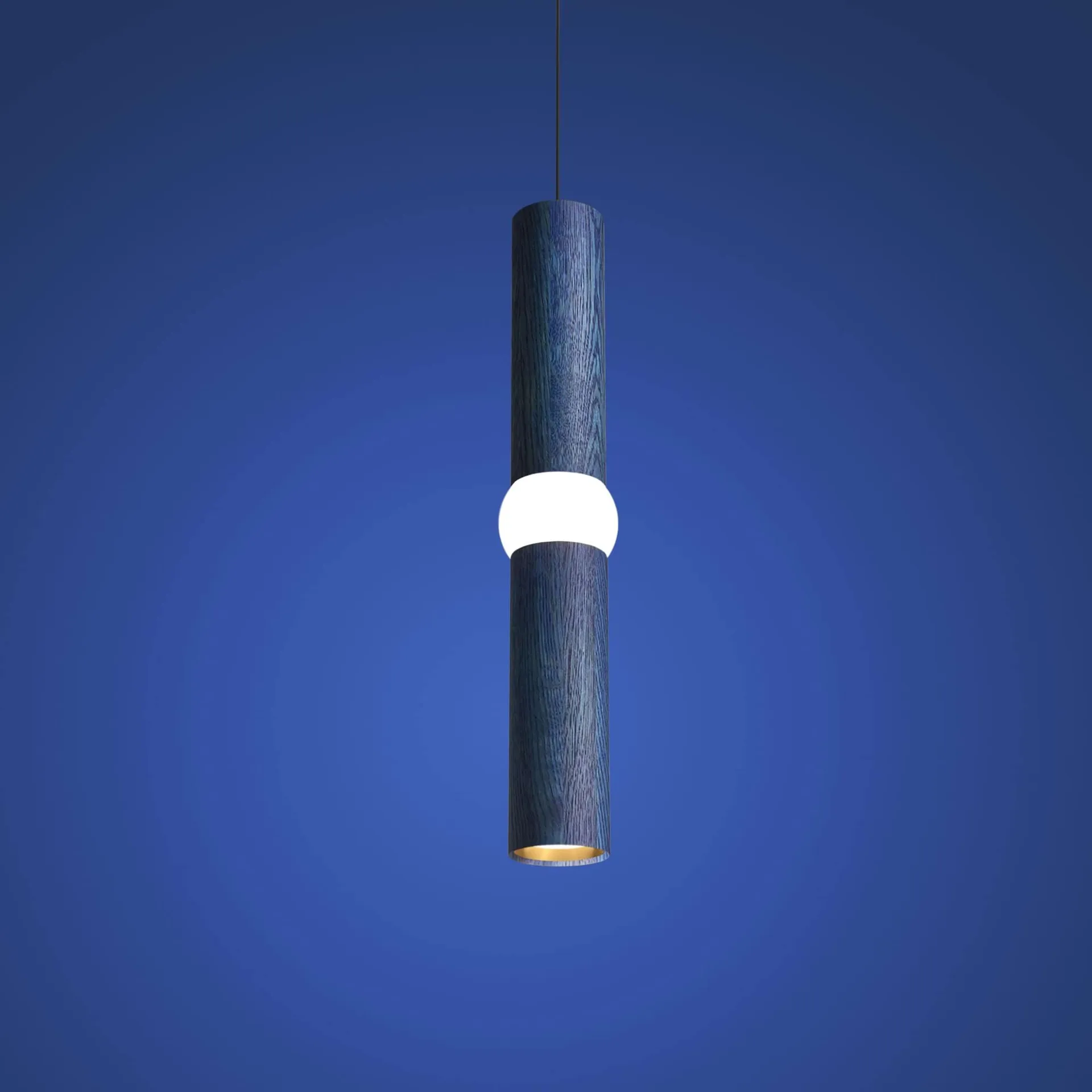 Suspension Lightbone, Medium 53,8 cm, blue oak Oblure
