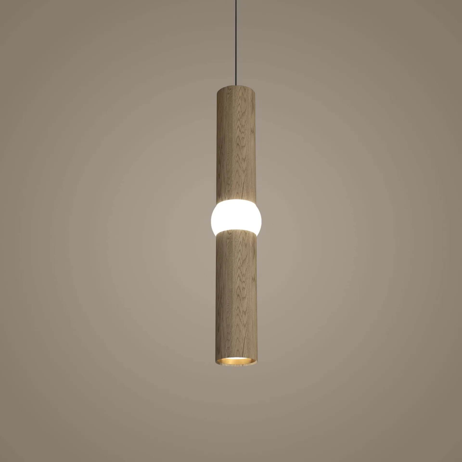 Suspension Lightbone, Medium 53,8 cm, natural oak Oblure