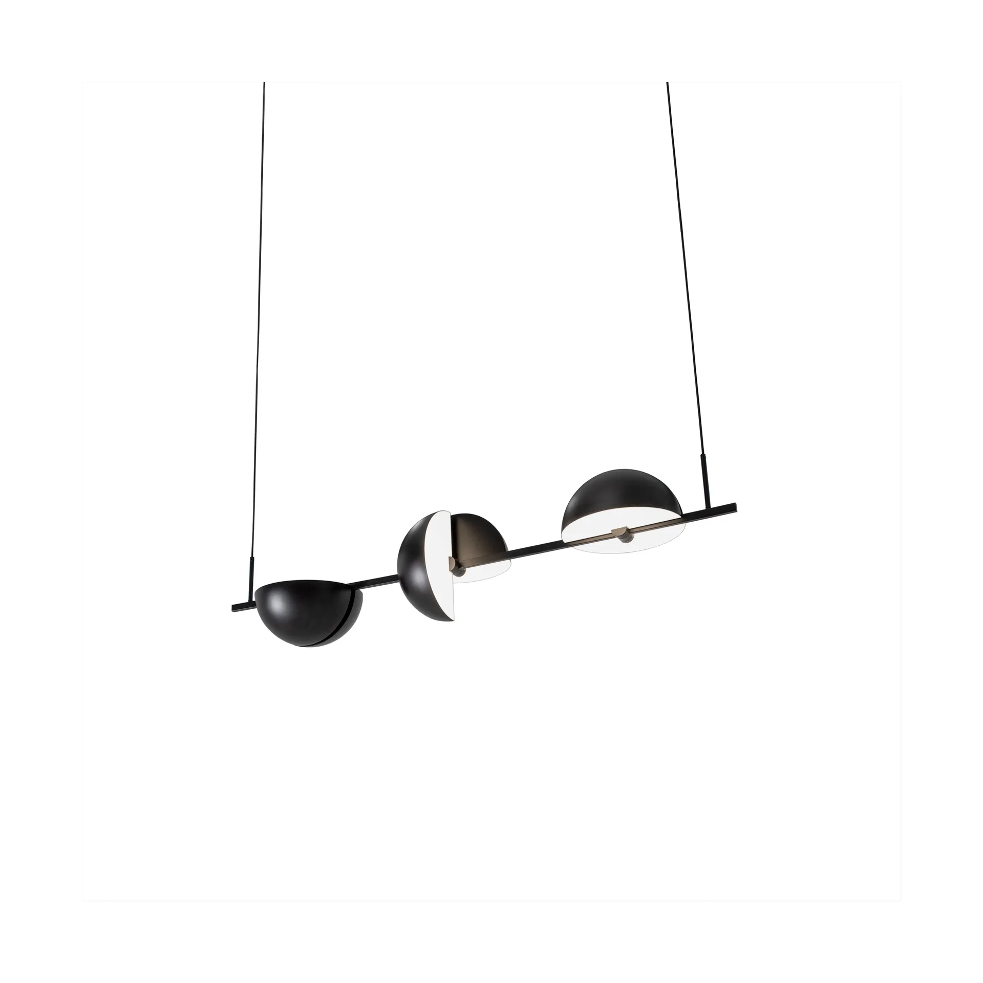 Suspension triplette Trapeze 140 cm, Noir Oblure