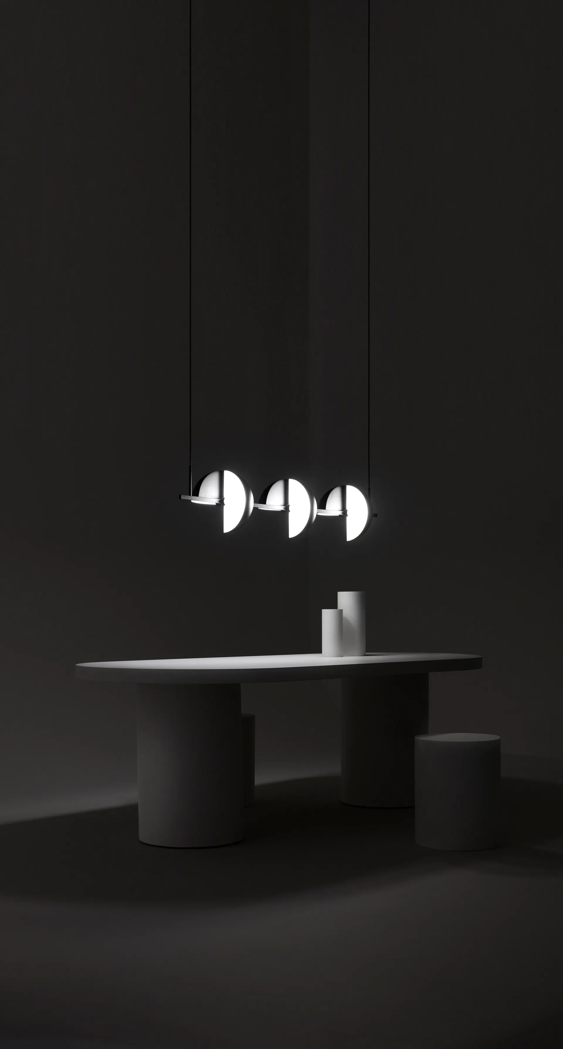 Suspension triplette Trapeze 140 cm, Noir Oblure