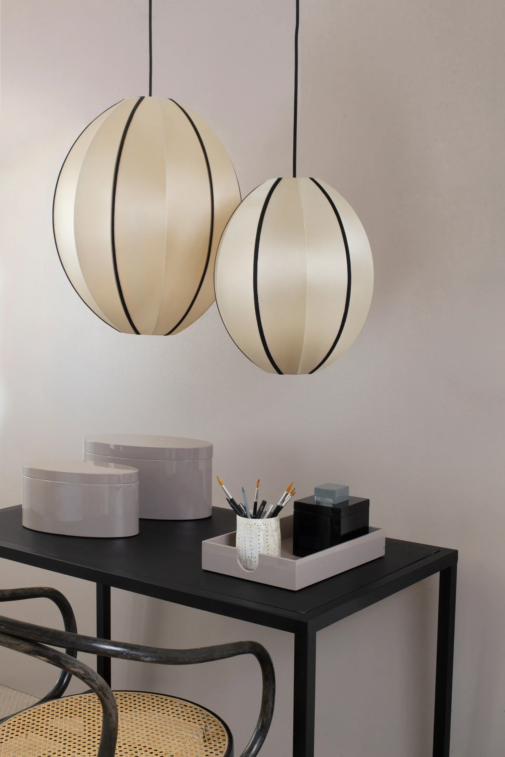 Abat-jour Indochina Classic Oval S , Kit-black Oi Soi Oi