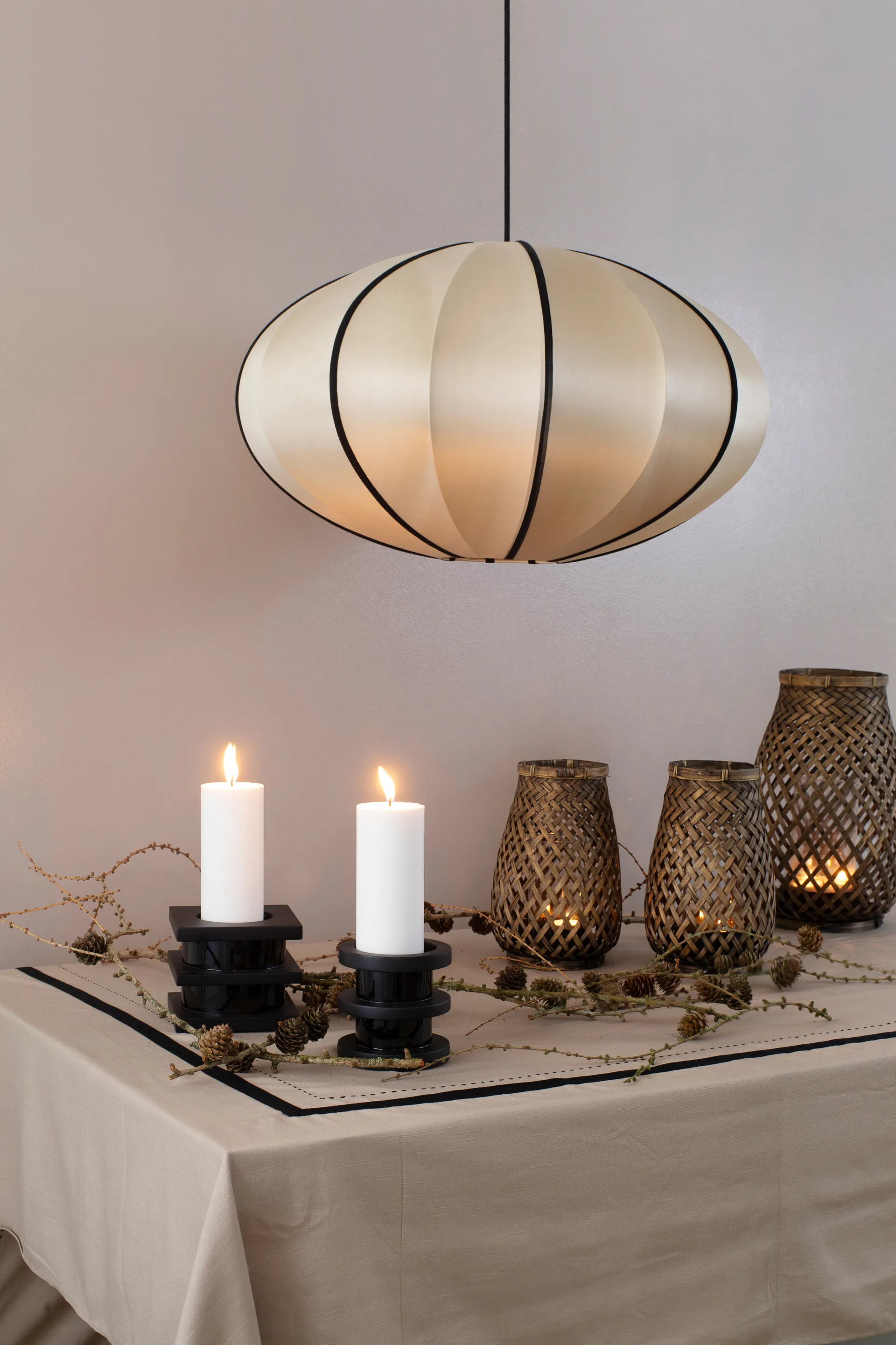 Abat-jour Indochina Classic Pumpkin , Kit-black Oi Soi Oi