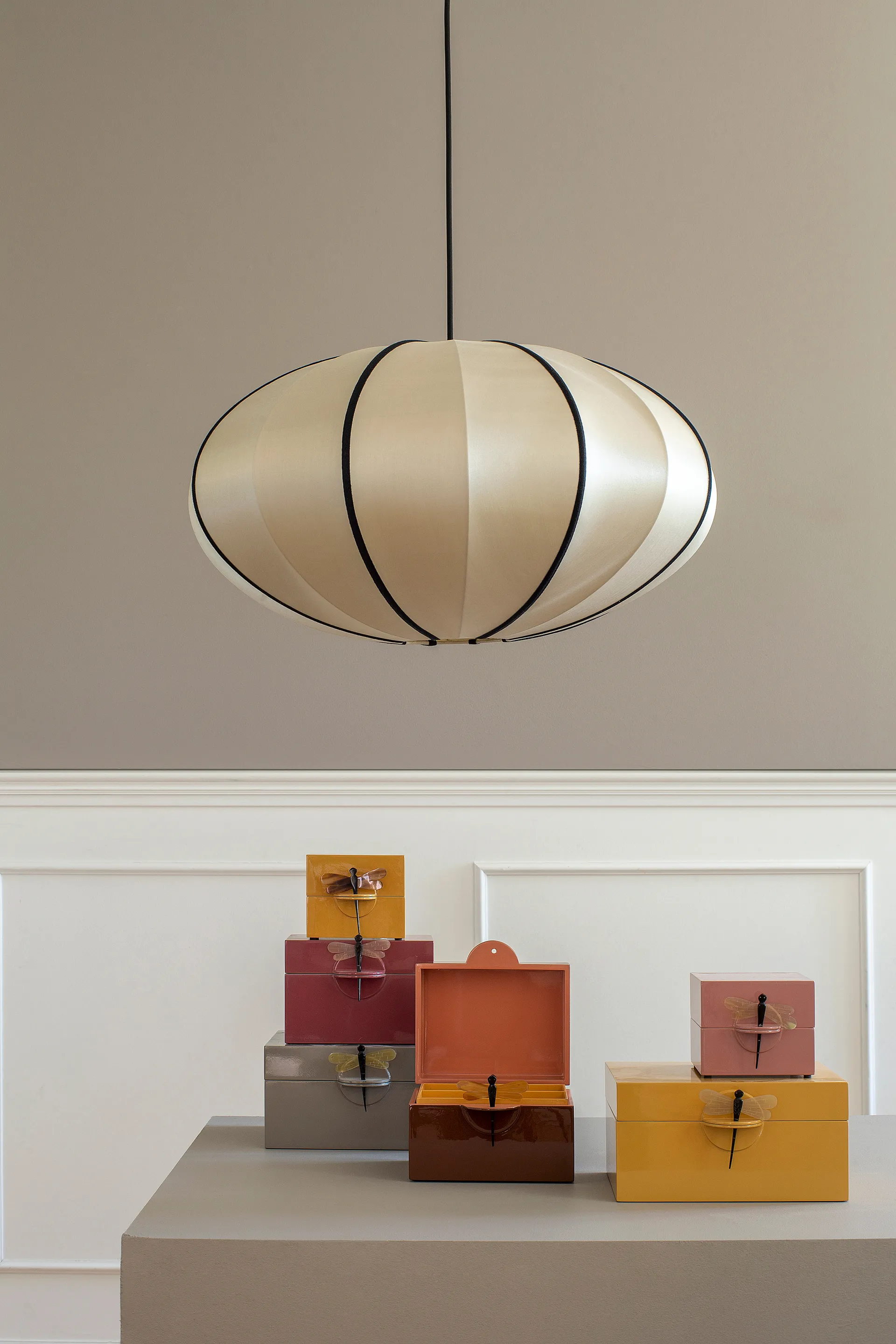 Abat-jour Indochina Classic Pumpkin , Kit-black Oi Soi Oi