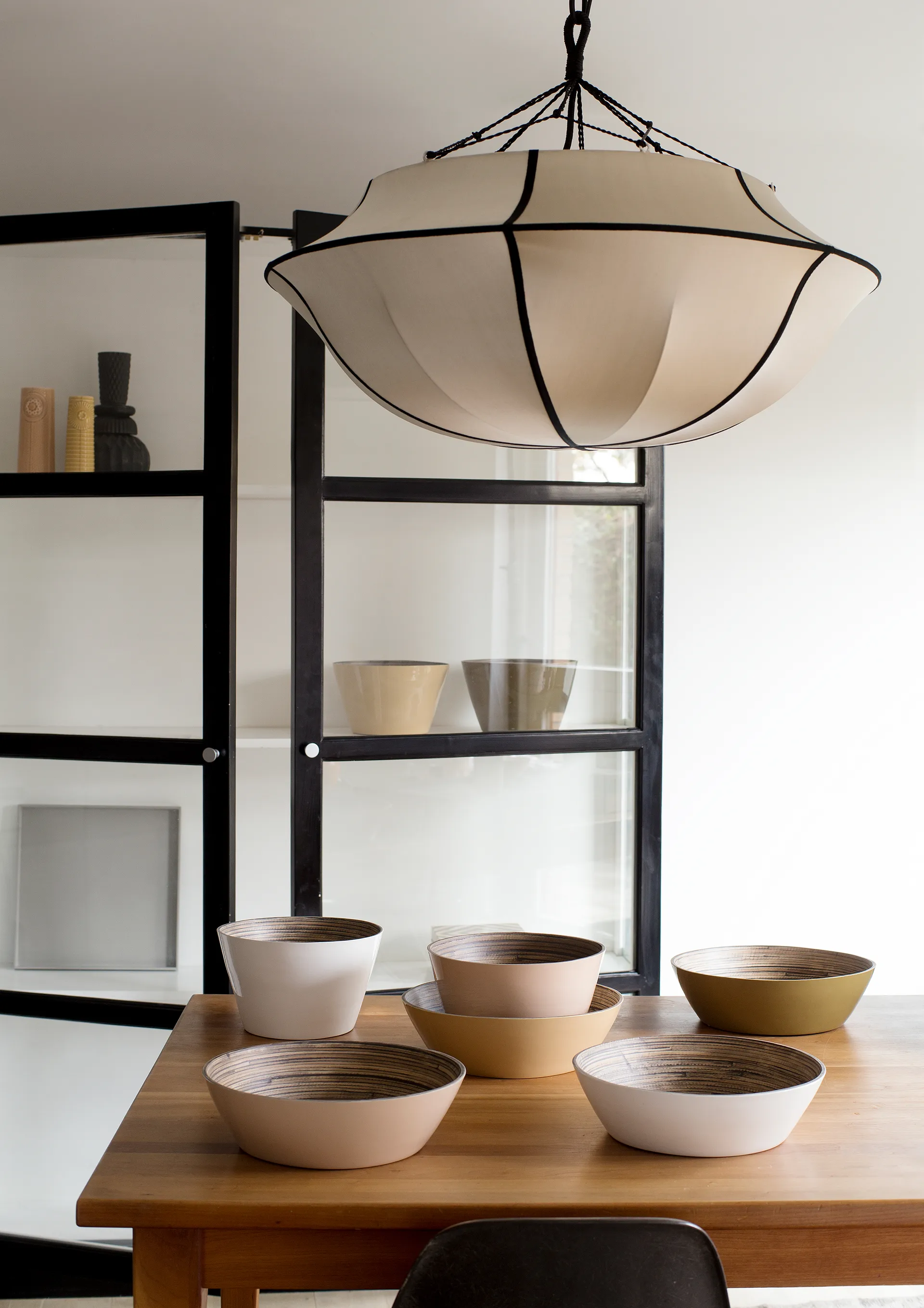 Lampe à suspension Indochina Classic Umbrella, Kit-black Oi Soi Oi