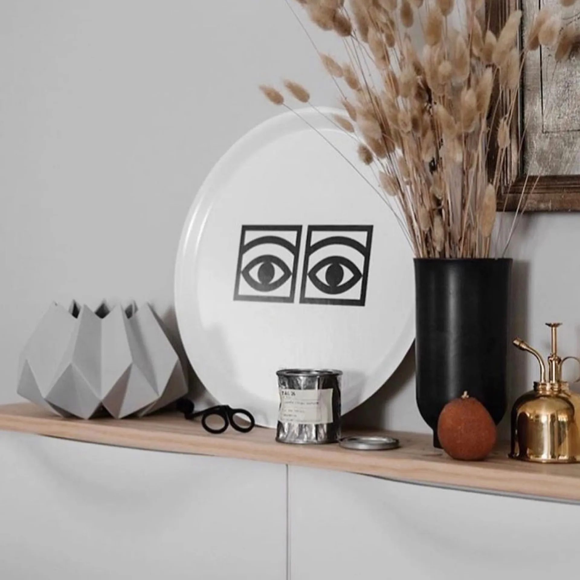 Plateau Ögon Ø38cm, Blanc Olle Eksell