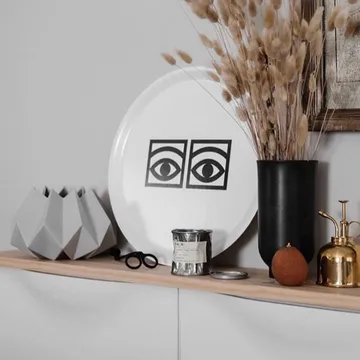 Plateau Ögon Ø38cm - Blanc - Olle Eksell