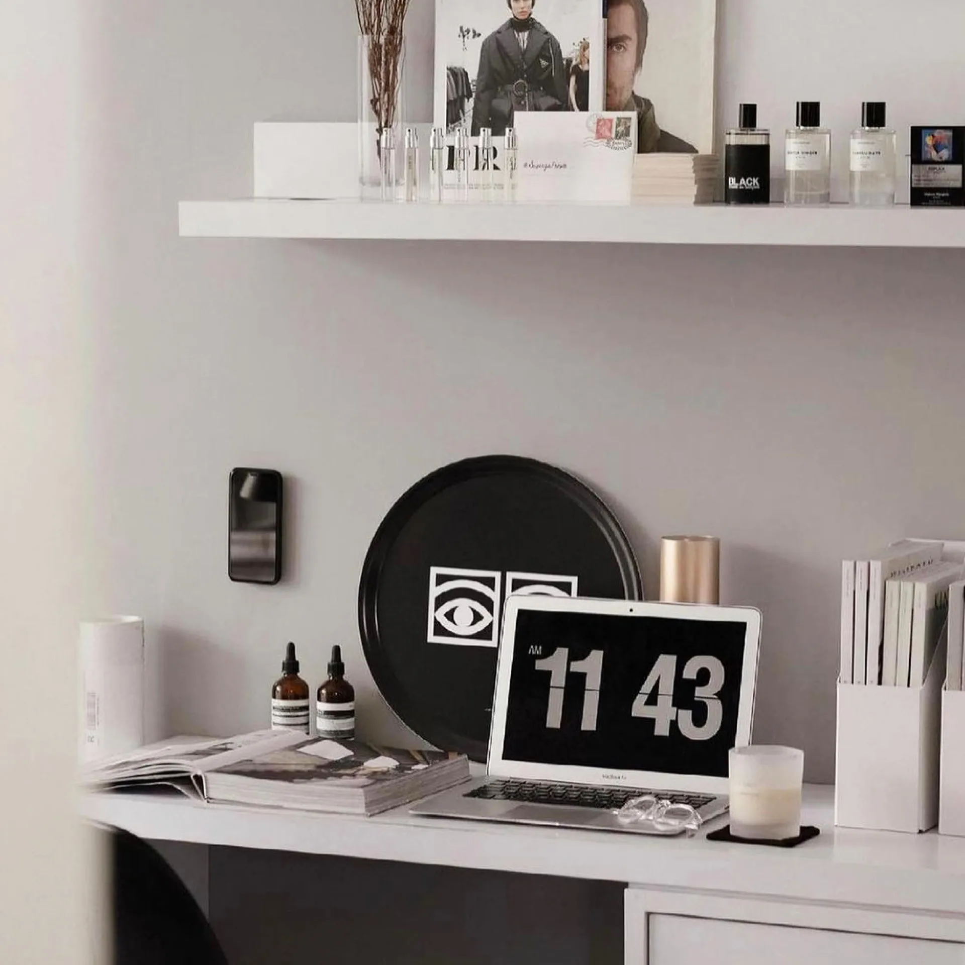 Plateau Ögon Ø38cm, Noir Olle Eksell