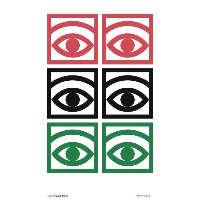 Poster coloré Ögon , 50x70 cm Olle Eksell