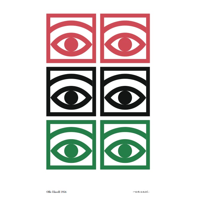 Poster coloré Ögon , 50x70 cm Olle Eksell
