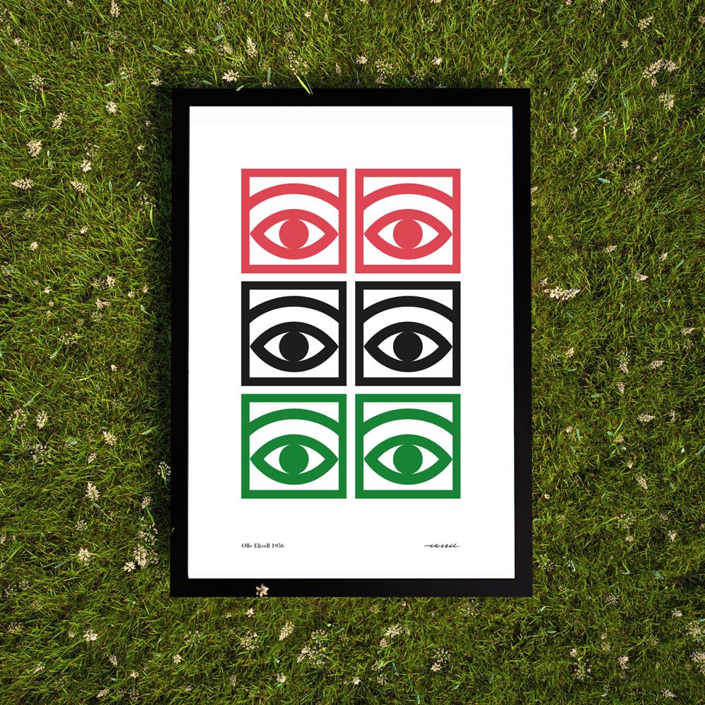 Poster coloré Ögon , 50x70 cm Olle Eksell