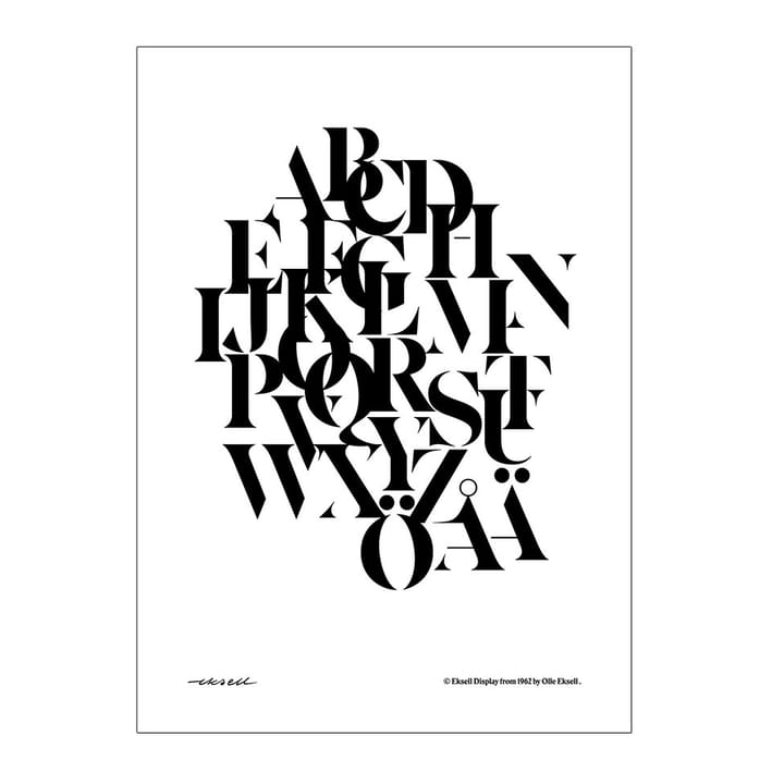 Poster Eksell typografi - mix - Olle Eksell