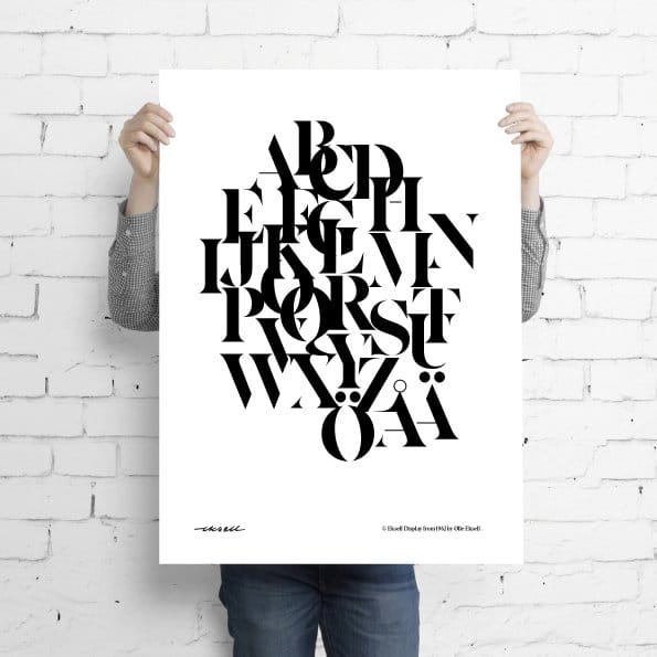 Poster Eksell typografi - mix - Olle Eksell