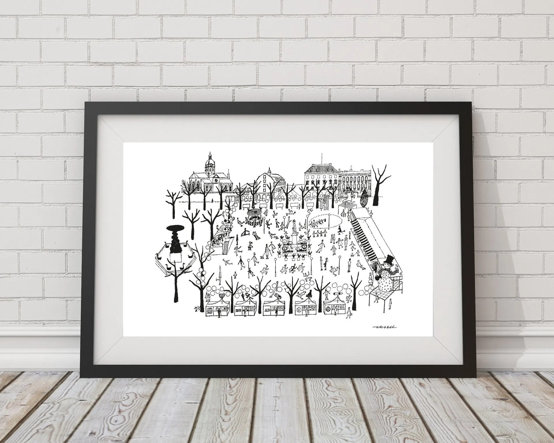 Poster Jardin royal, 50x70 cm Olle Eksell