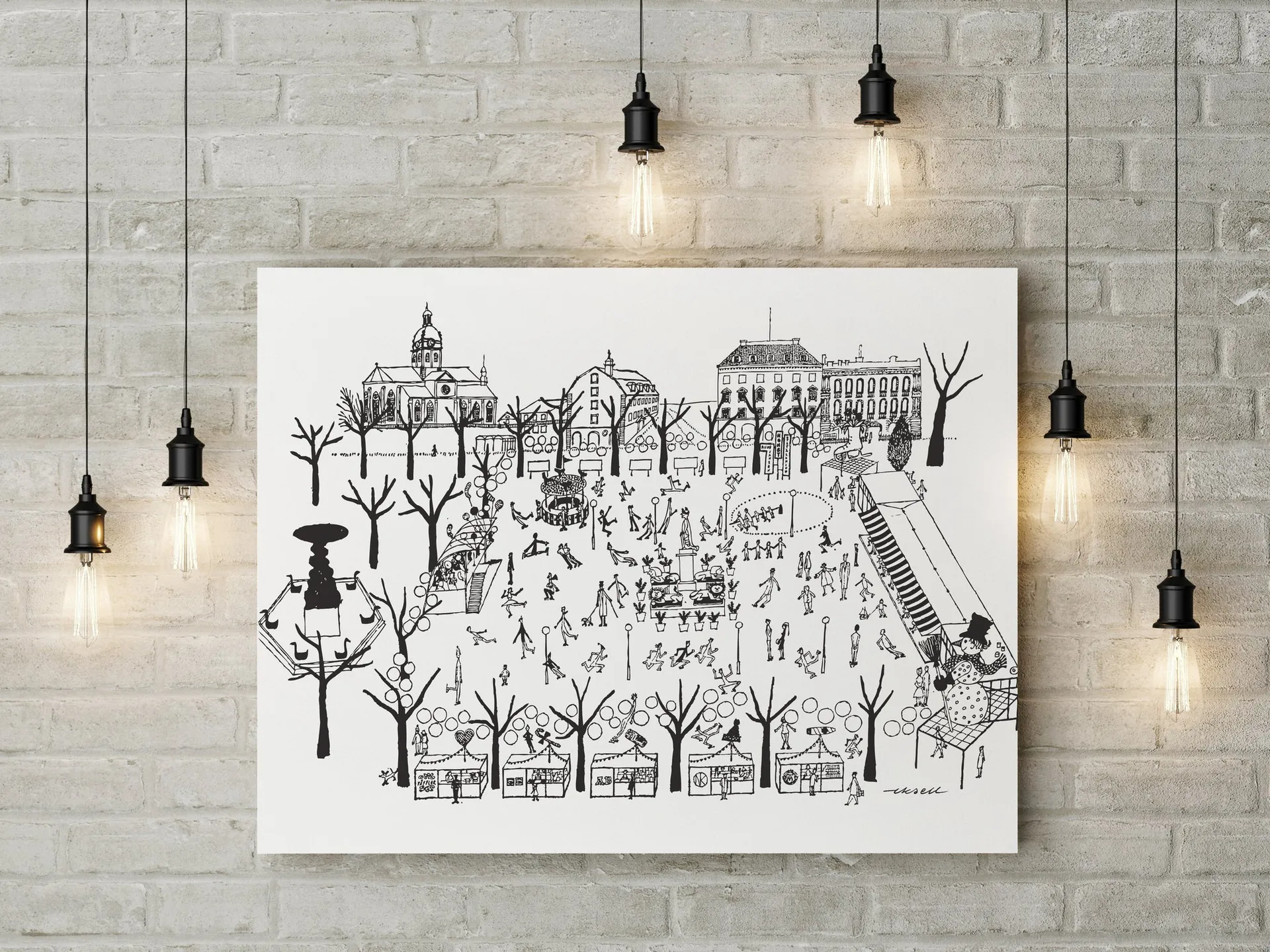 Poster Jardin royal, 50x70 cm Olle Eksell
