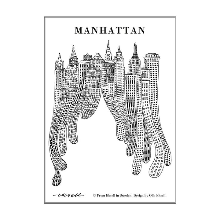 Poster Manhattan, 50x70 cm Olle Eksell
