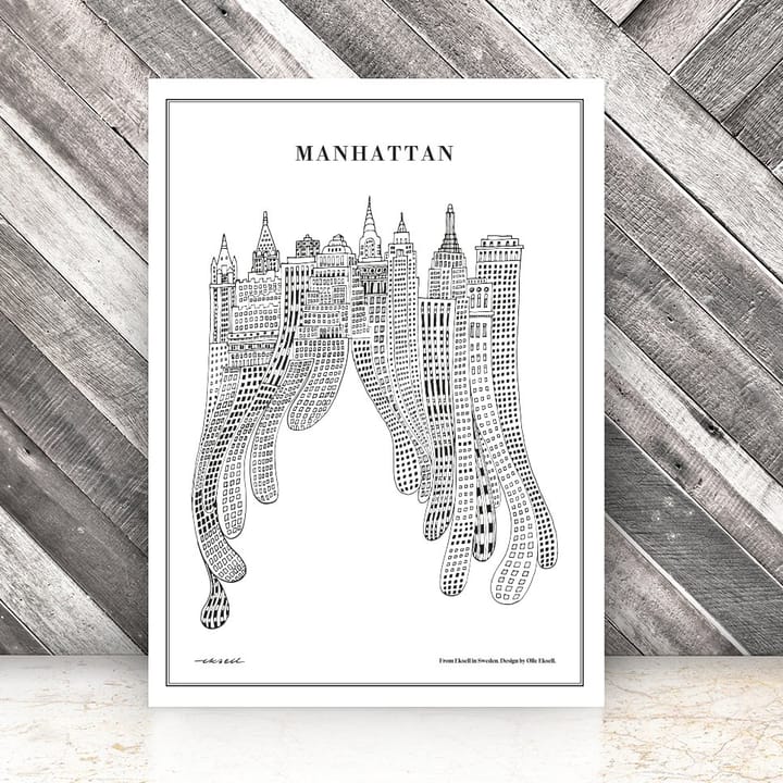 Poster Manhattan, 50x70 cm Olle Eksell