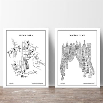 Poster Manhattan - 50x70 cm - Olle Eksell