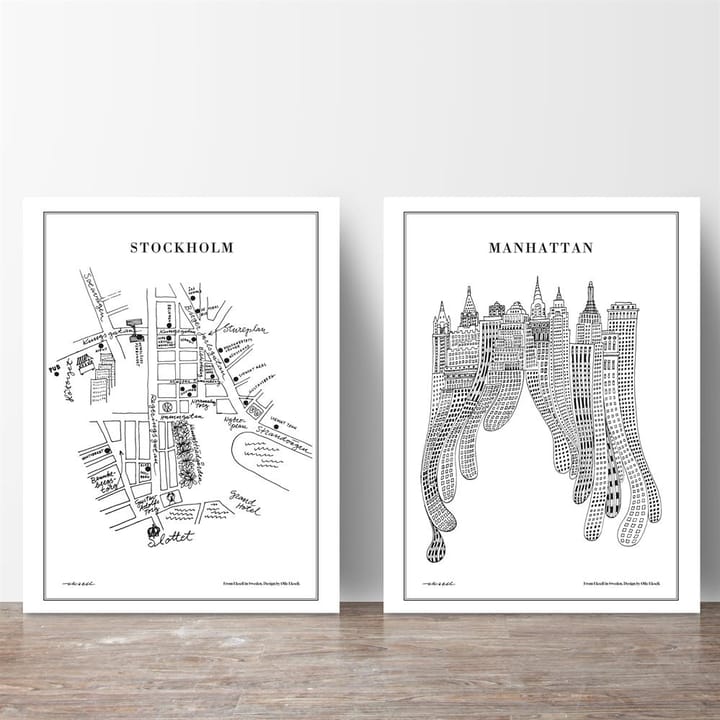 Poster Manhattan, 50x70 cm Olle Eksell