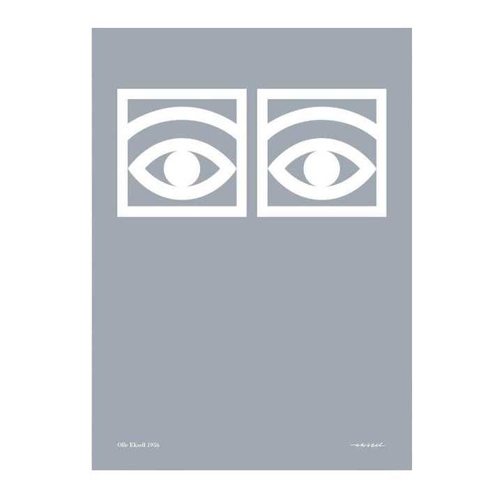 Poster Ögon gris - 50x70 cm - Olle Eksell