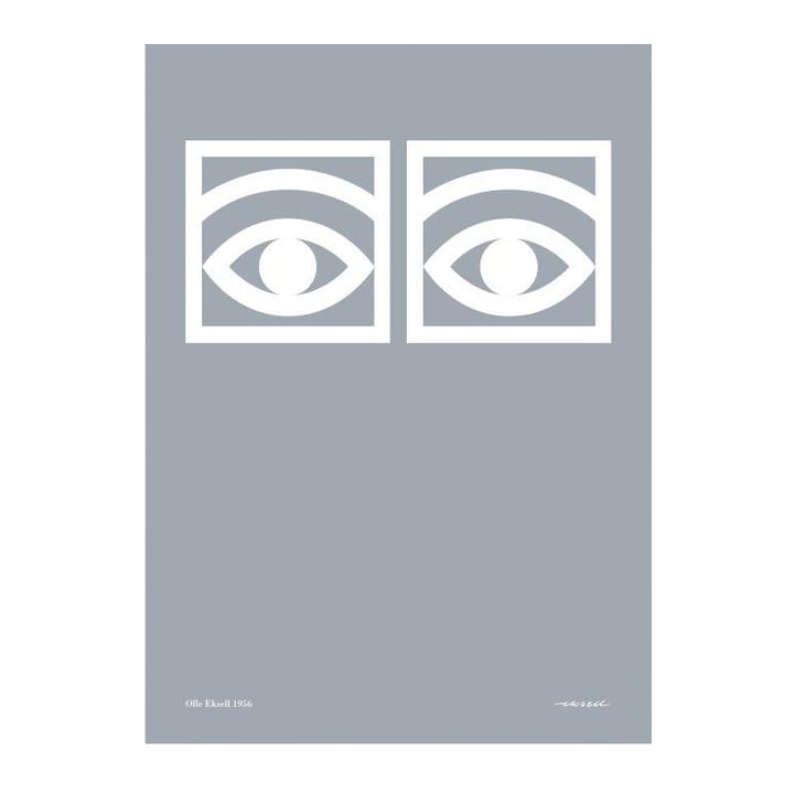 Poster Ögon gris, 50x70 cm Olle Eksell