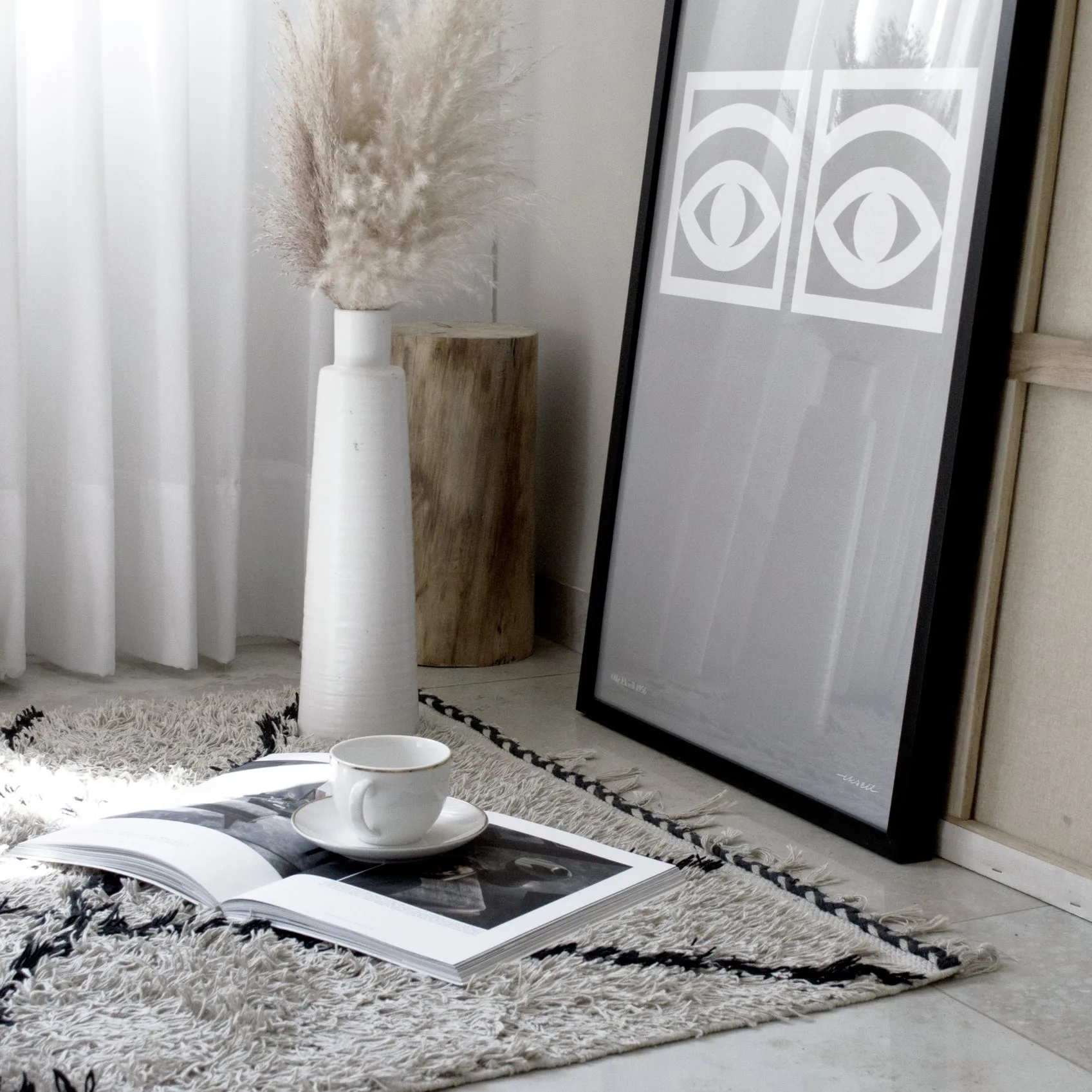 Poster Ögon gris, 50x70 cm Olle Eksell