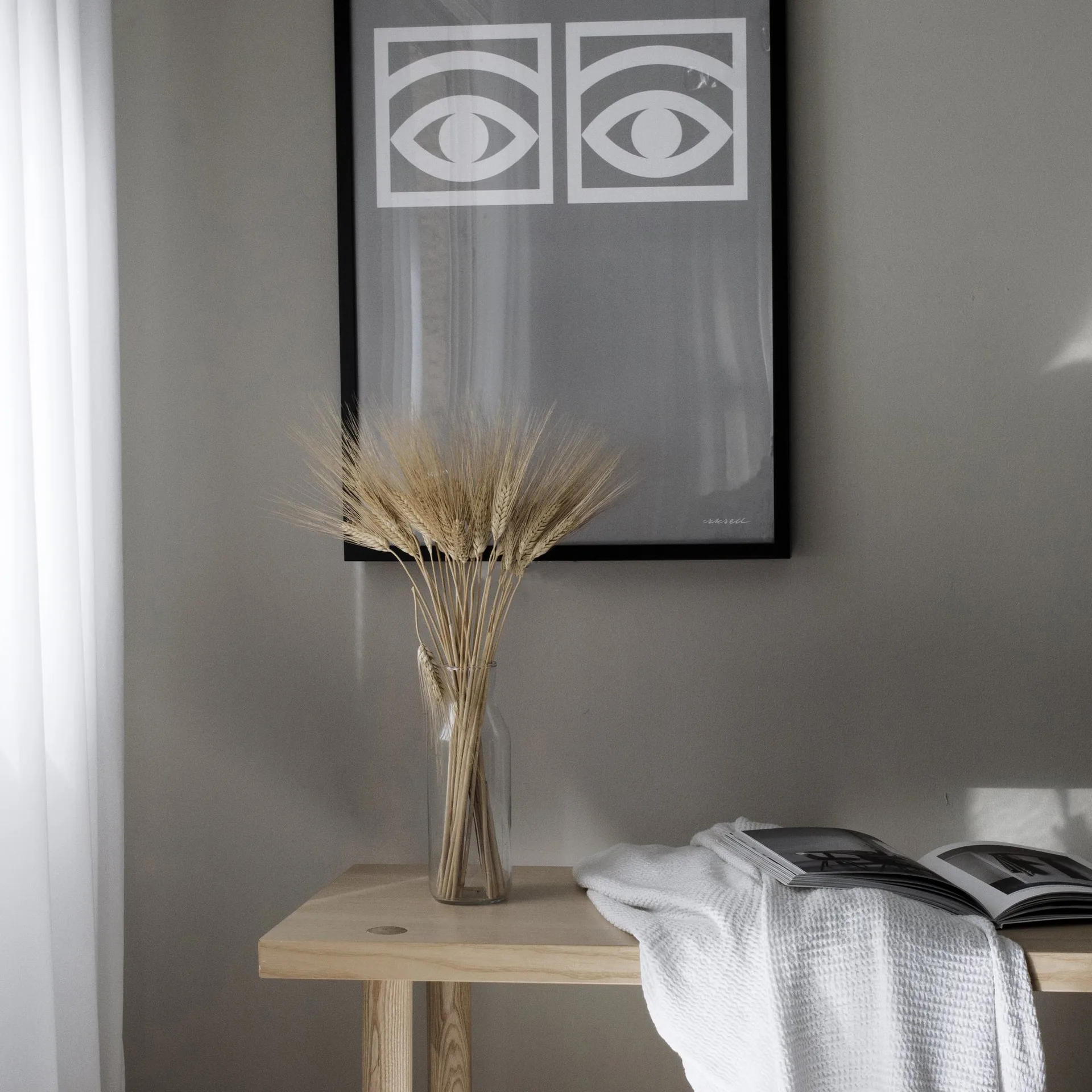 Poster Ögon gris, 50x70 cm Olle Eksell