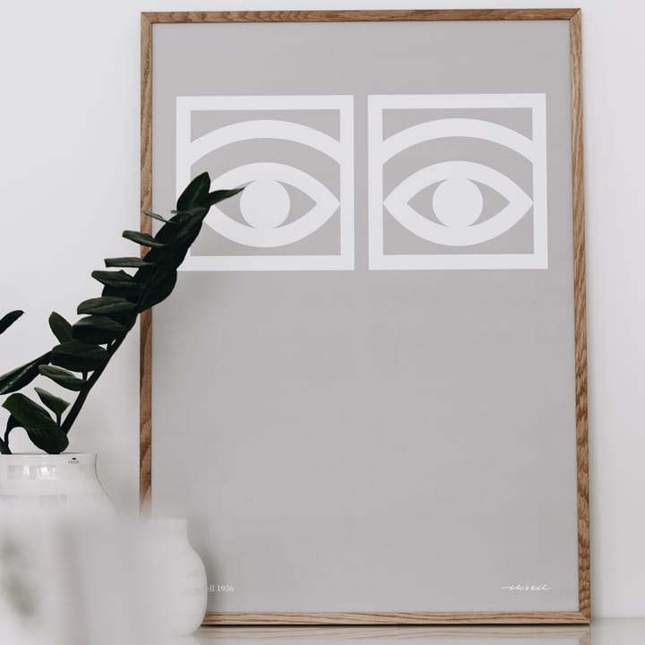 Poster Ögon gris, 50x70 cm Olle Eksell