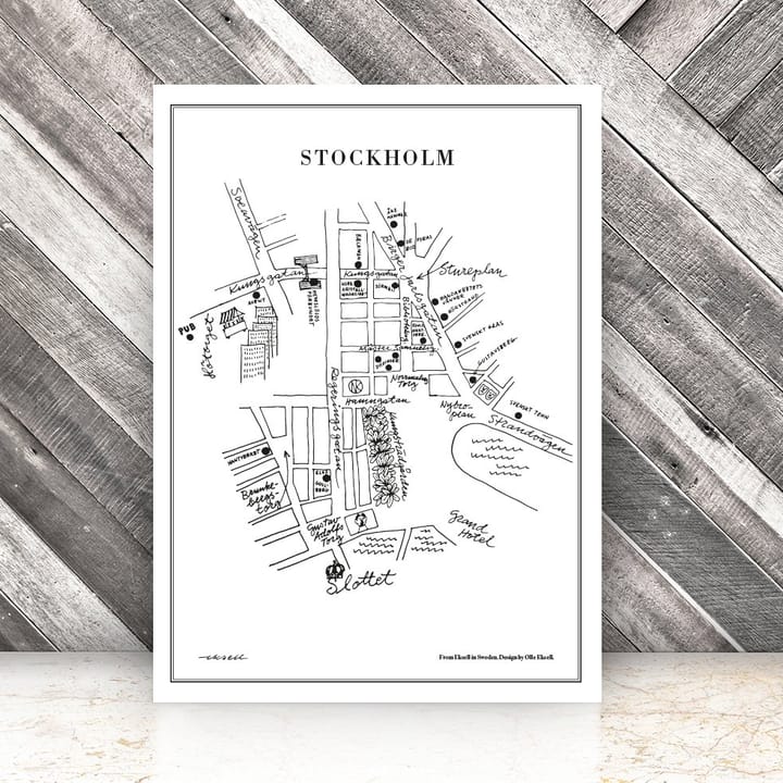 Poster Stockholm - 50x70 cm - Olle Eksell