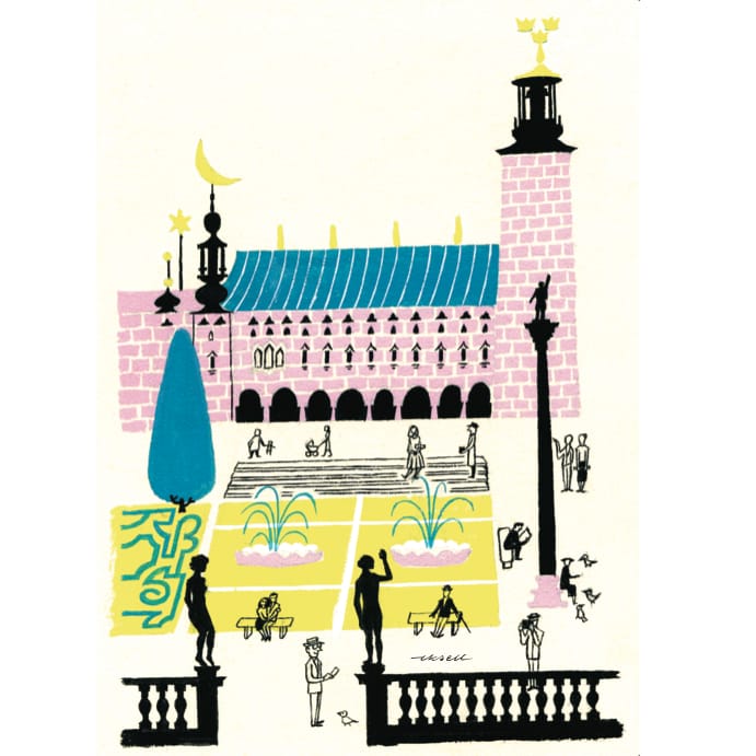Poster Stockholm City Hall - 50x70 cm - Olle Eksell