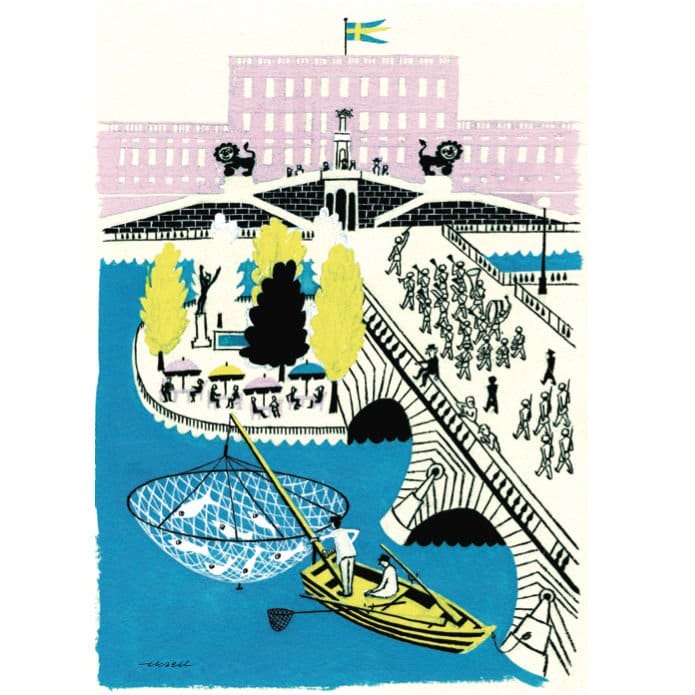 Poster The Stockholm Palace - 50x70 cm - Olle Eksell