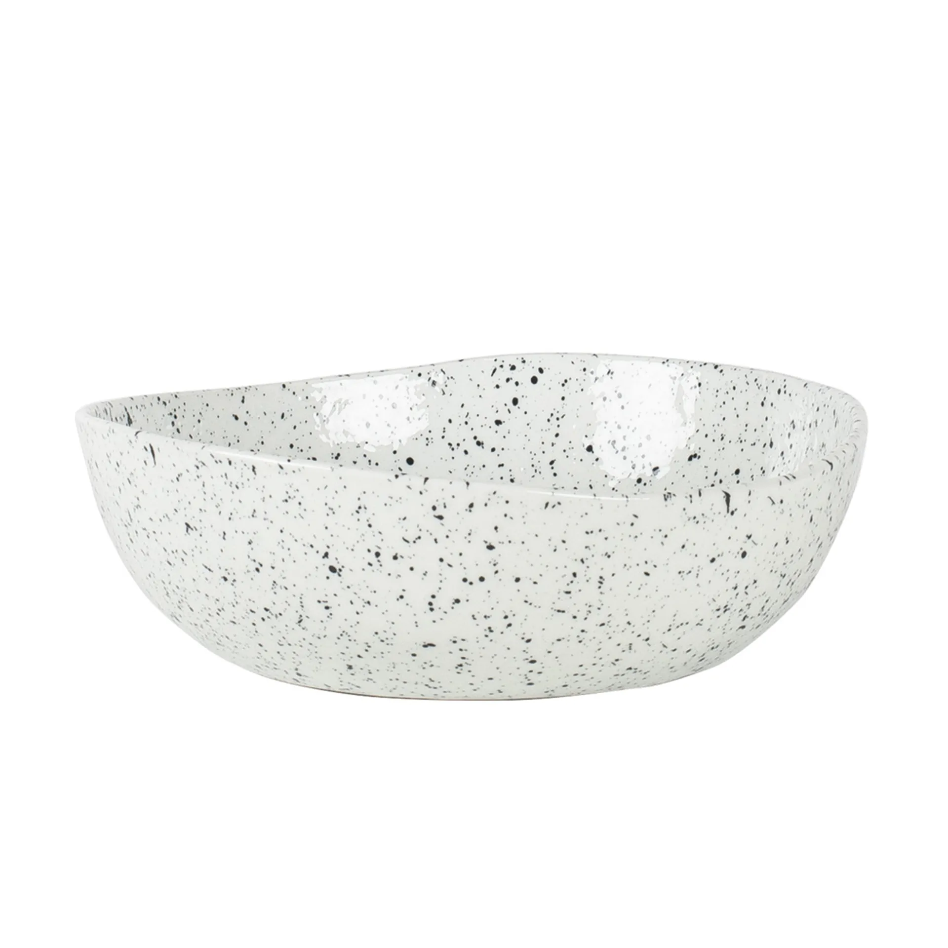 Assiette à pâtes et soupe Poppi, Blanc-Noir Olsson & Jensen