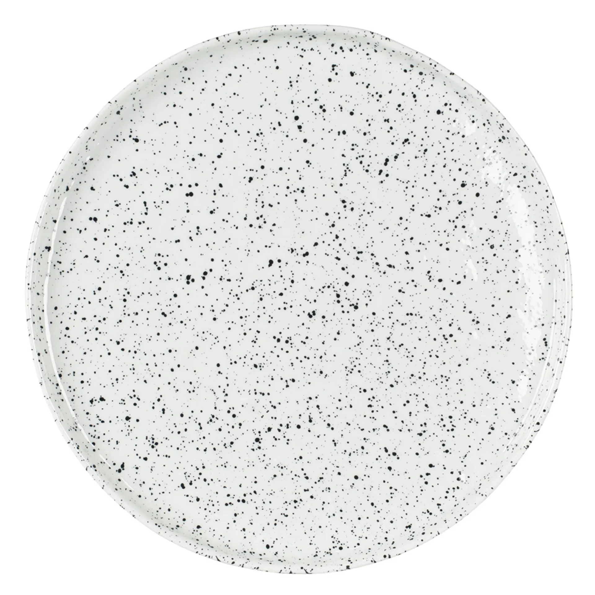 Assiette Poppi 21 cm, blanc-noir Olsson & Jensen