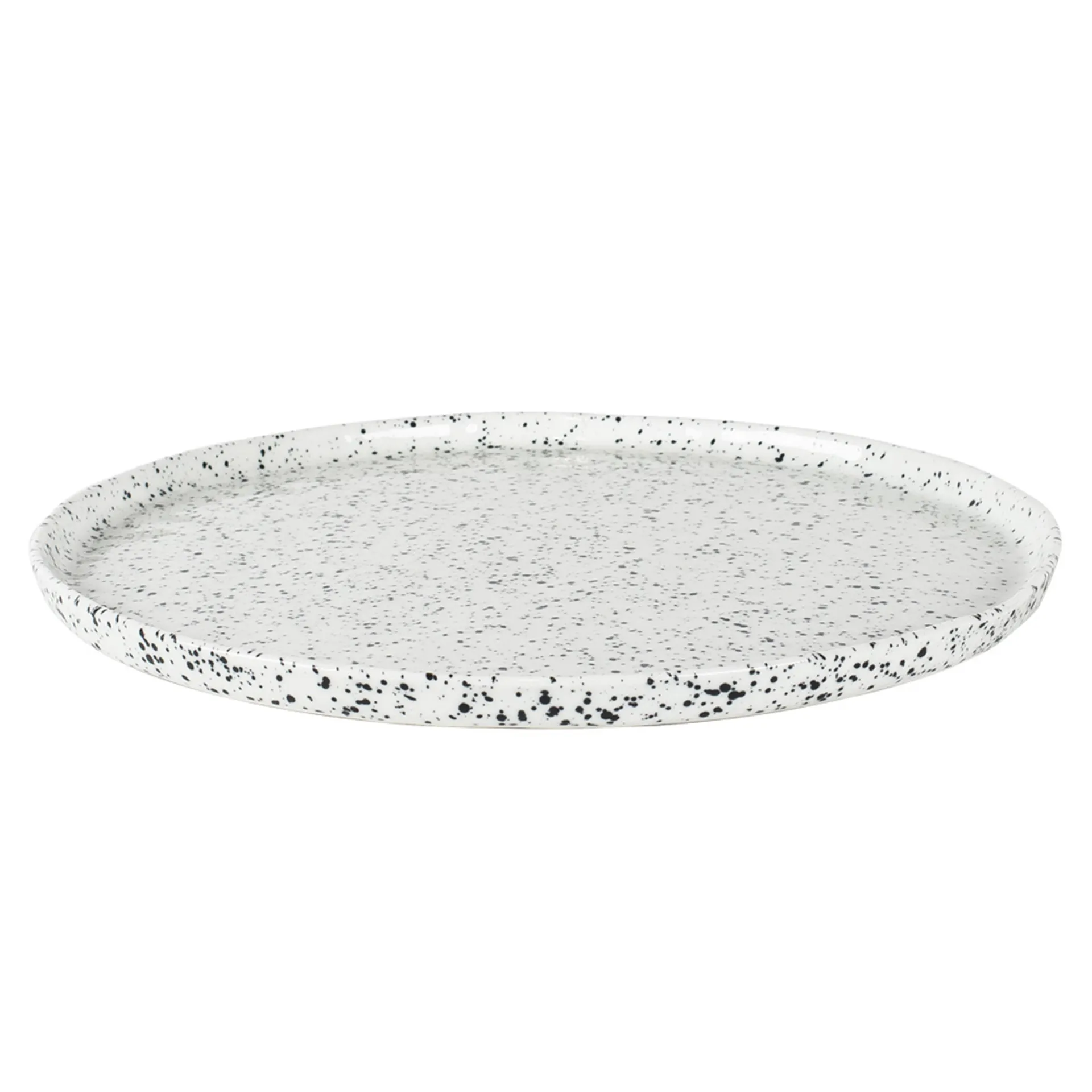 Assiette Poppi 21 cm, blanc-noir Olsson & Jensen