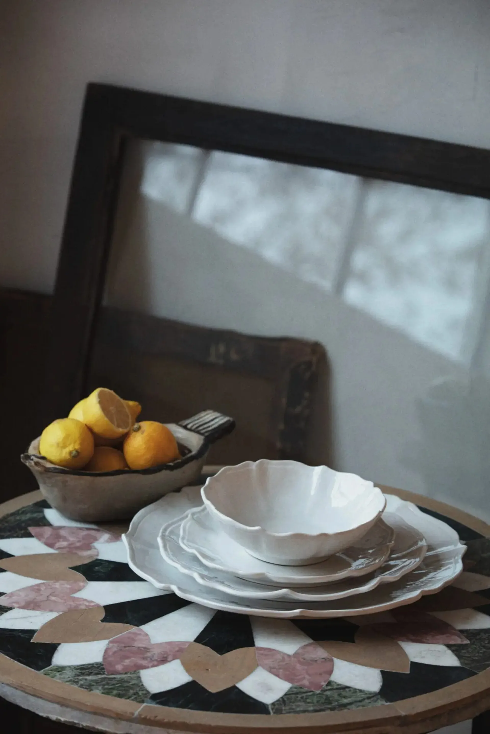 Grande assiette Judith Ø 34 cm, Blanc Olsson & Jensen