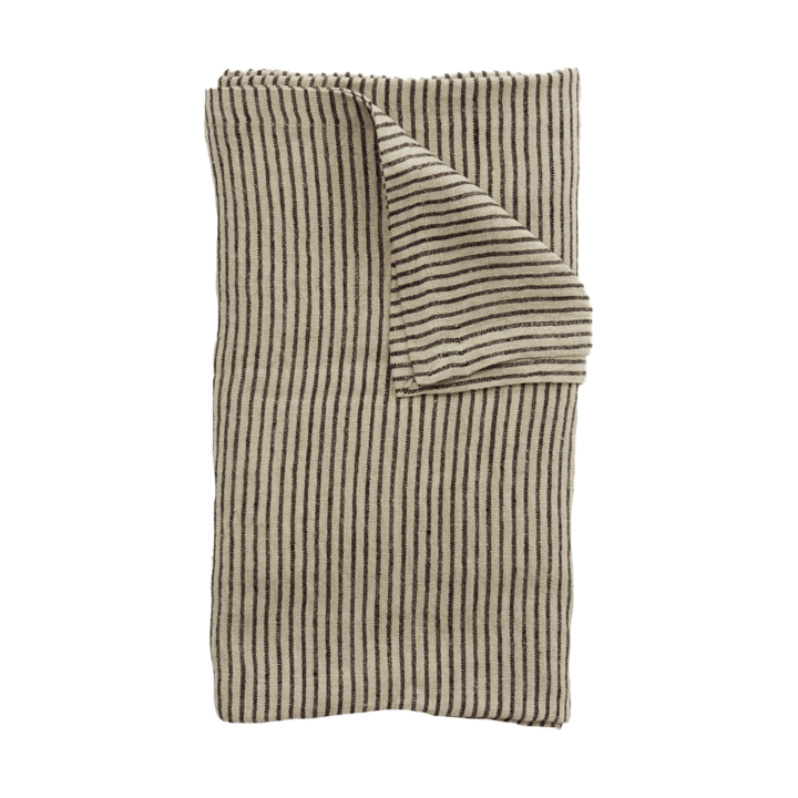 Nappe en lin Stripe 150x300 cm - Noir-sable - Olsson & Jensen